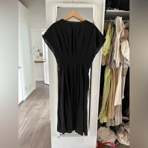 Other Stories Black Pleat Dress